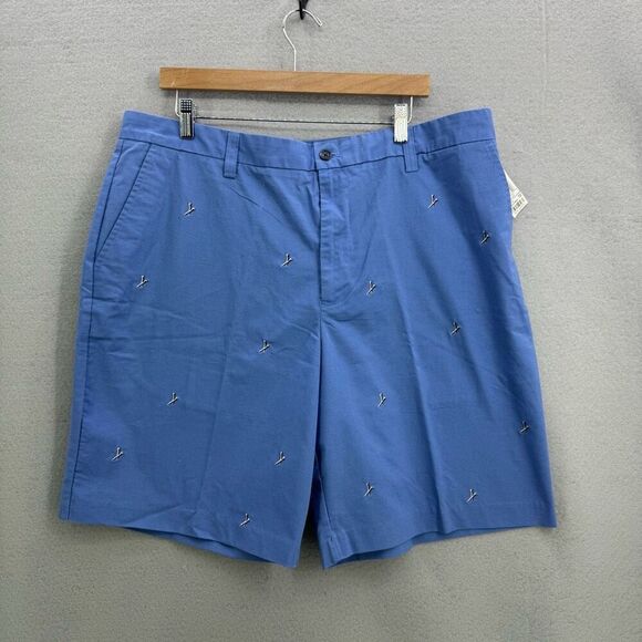 NWT Izod XFG Mens Blue Xtreme Function Golf Chino Embroidered Shorts Size 38 - Picture 1 of 7